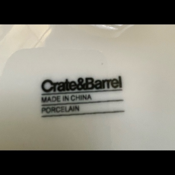Crate & Barrel white porcelain handled appetizer plates-six - Picture 3 of 7